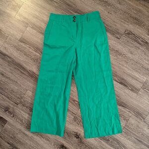 Boden Green Wide-Leg Pants